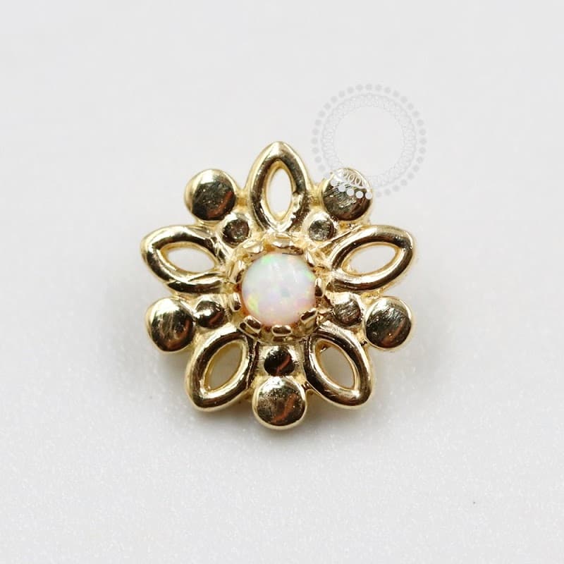 Topo em ouro 18k com opala
